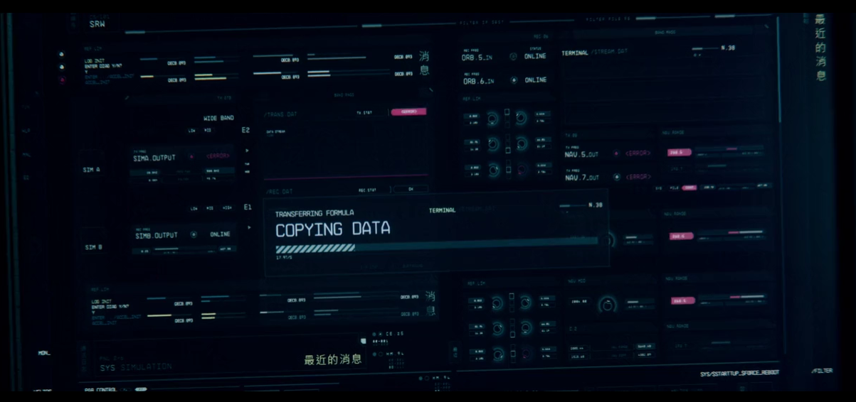 A screenshot from the movie 'The Cloverfield Paradox (2018)'